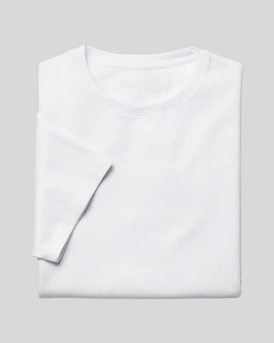 Weißes Baumwoll T-Shirt Herren