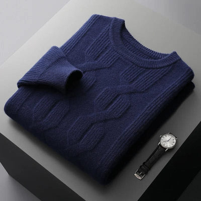 Kaschmir Pullover mit Zopfmuster