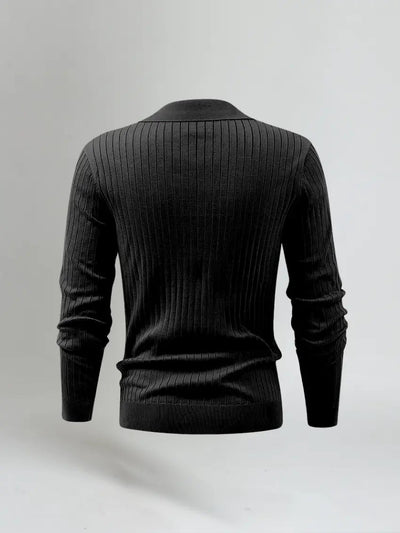 Max - Classic Black Long-Sleeve Polo