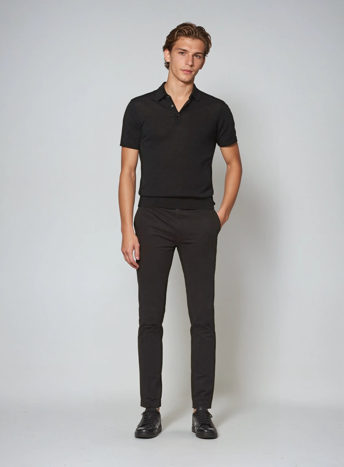 Klassiker Schwarz Poloshirt für Herren