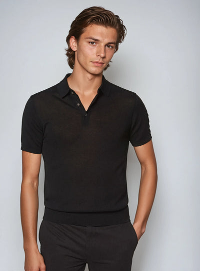 Klassiker Schwarz Poloshirt für Herren