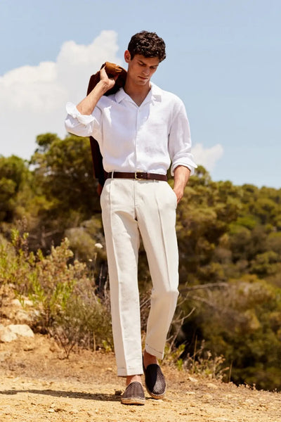 Wesley - Old Money Linen Shirt Men