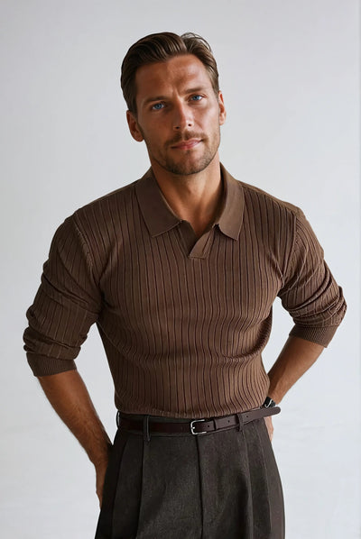 Variant image for Herren Poloshirt Langarm-1