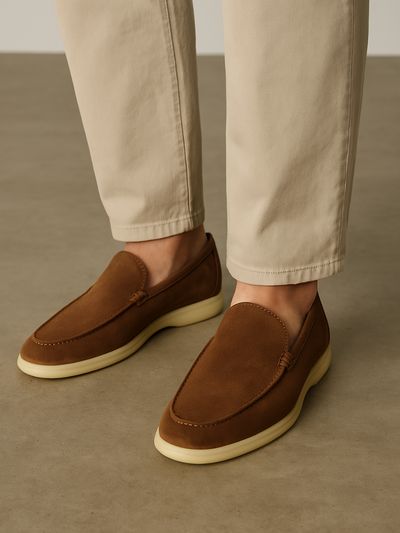 Leo - Old Money Brown Suede Loafers