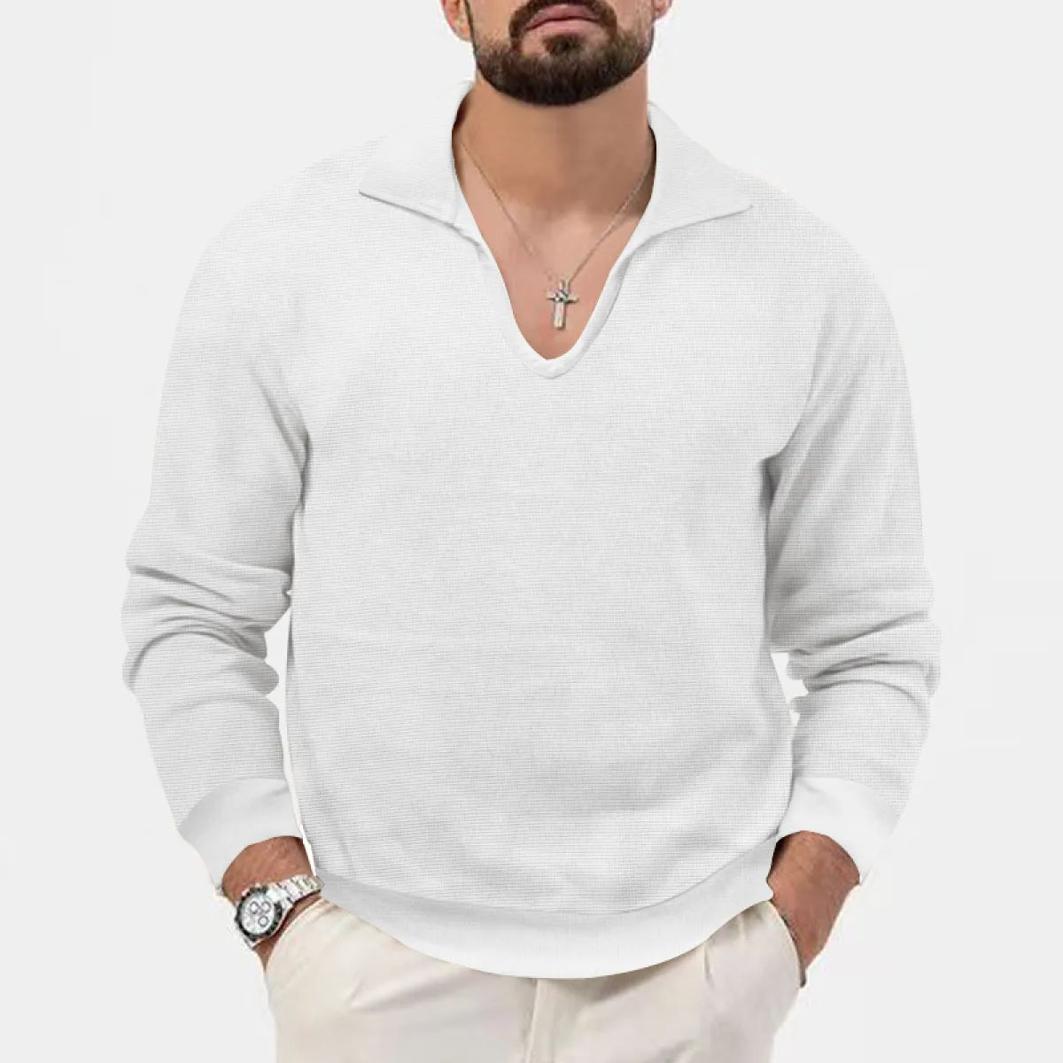 Fritz - Classic Mens Wool Polo Shirt