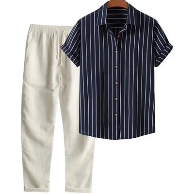 Kennedy - Classic Striped Linen Outfit
