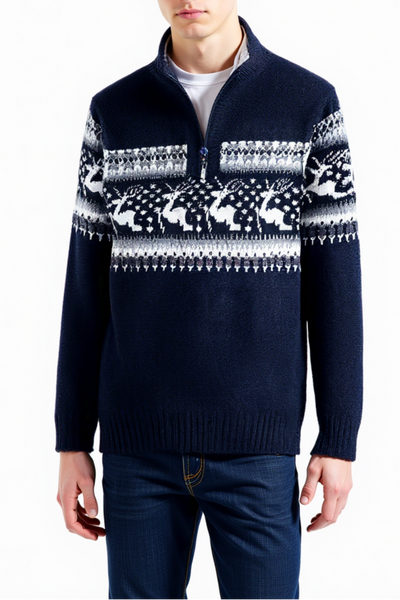 Clinton - Quarter Zip Christmas Jumper Men