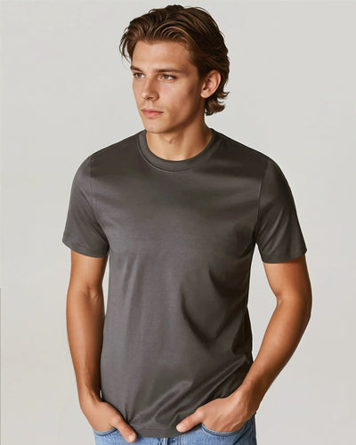 Dunkelbraunes T-Shirt für Herren