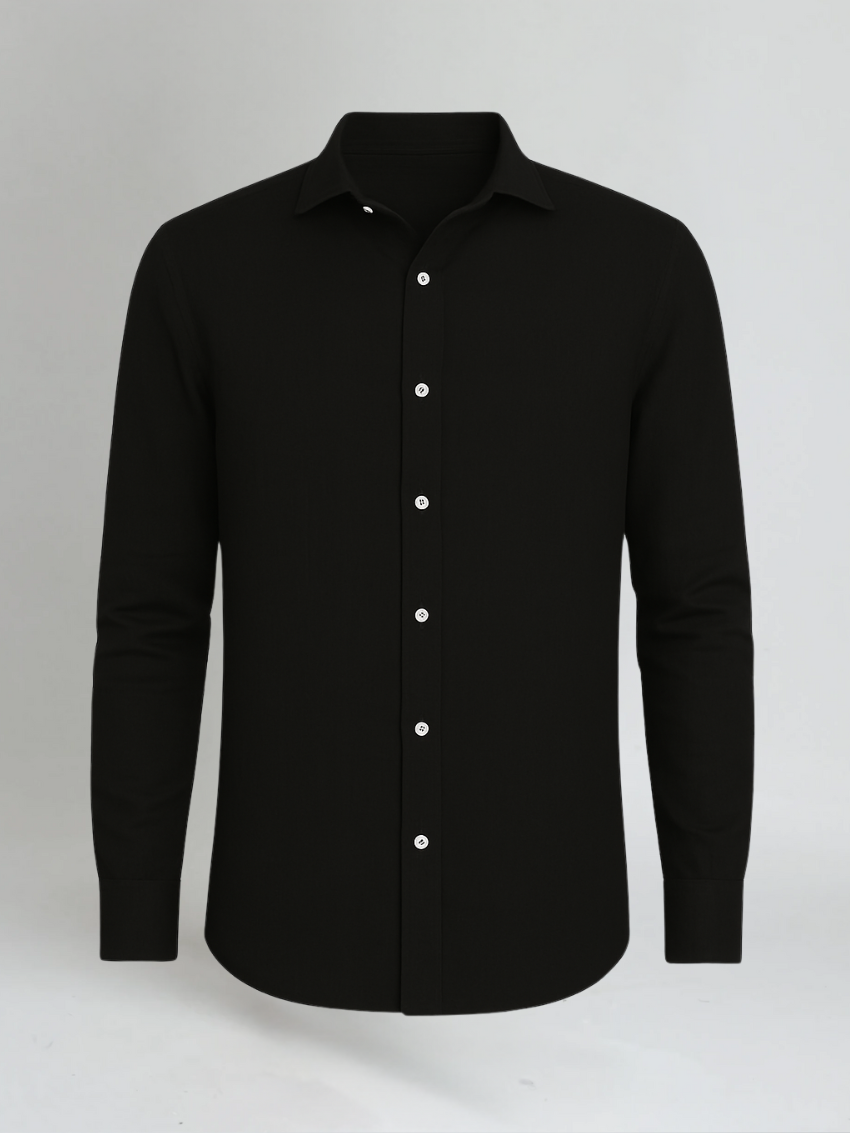 Beau - Old Money Black Linen Shirt