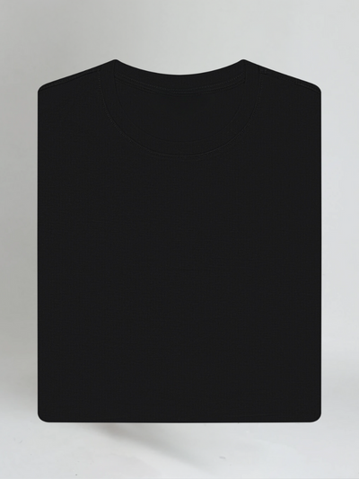 Schwarzes Baumwoll T-Shirt Herren