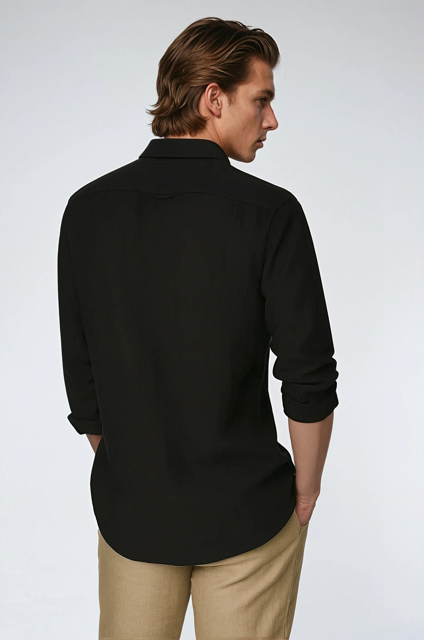 Beau - Old Money Black Linen Shirt
