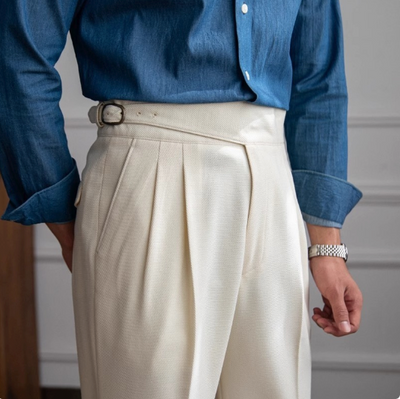 Easton - Elegant Mens Pleated Trousers