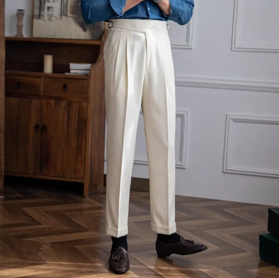 Easton - Elegant Mens Pleated Trousers
