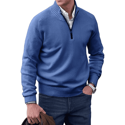 Logan – Quarter-Zip Pullover with High Collar for Men