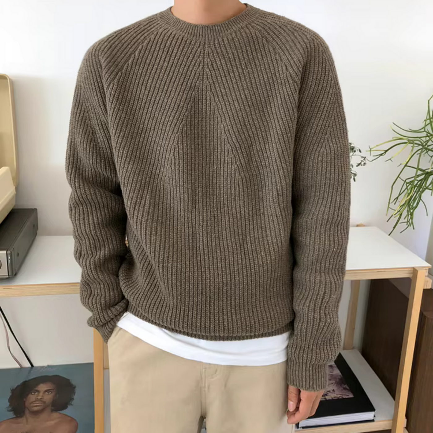Grant – Relaxed Fit Cotton Knitted Jumper for Men