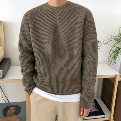 Grant – Relaxed Fit Cotton Knitted Jumper for Men