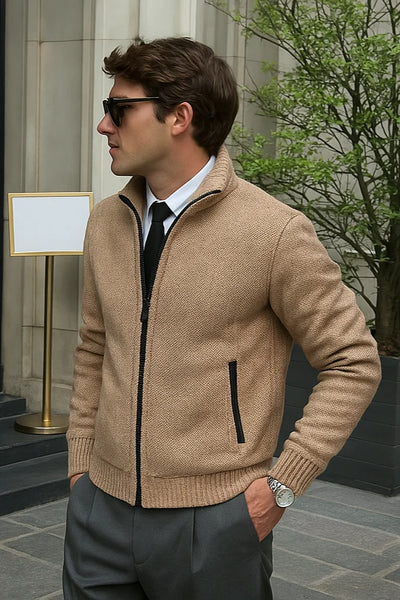 Smart Casual Zip Up Jumper Men