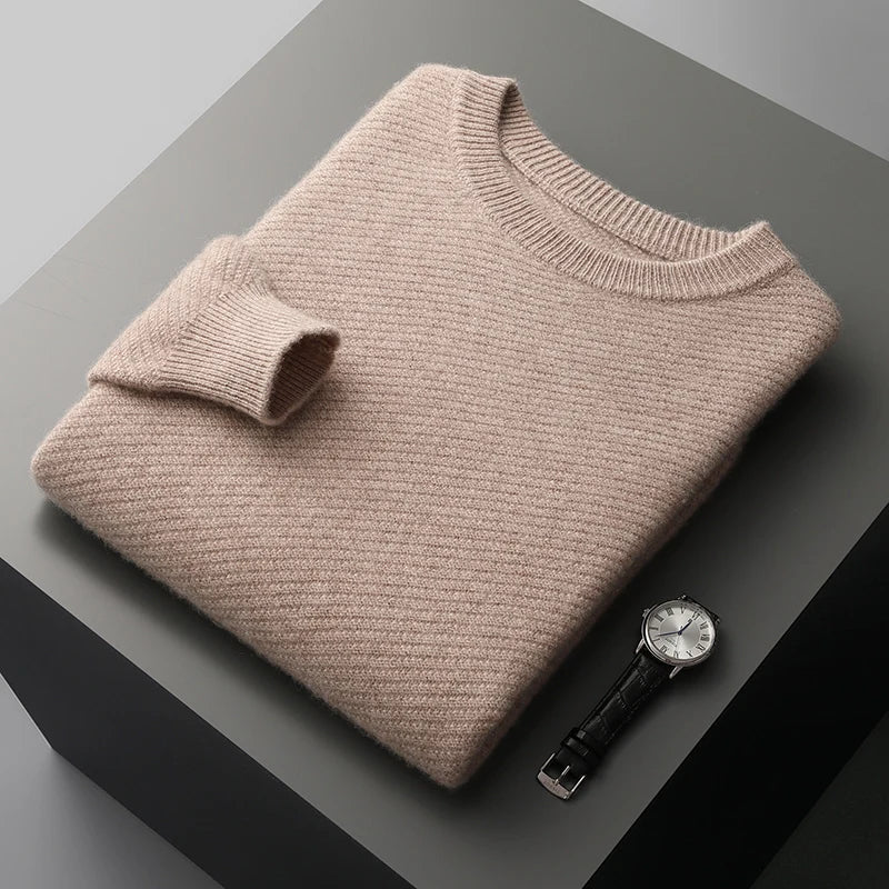 Theo – Wool Knitted Crewneck Jumper for Men