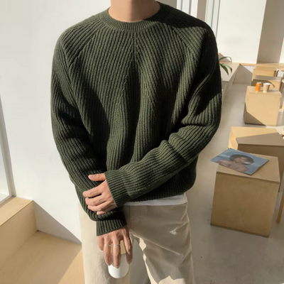 Grant – Relaxed Fit Cotton Knitted Jumper for Men