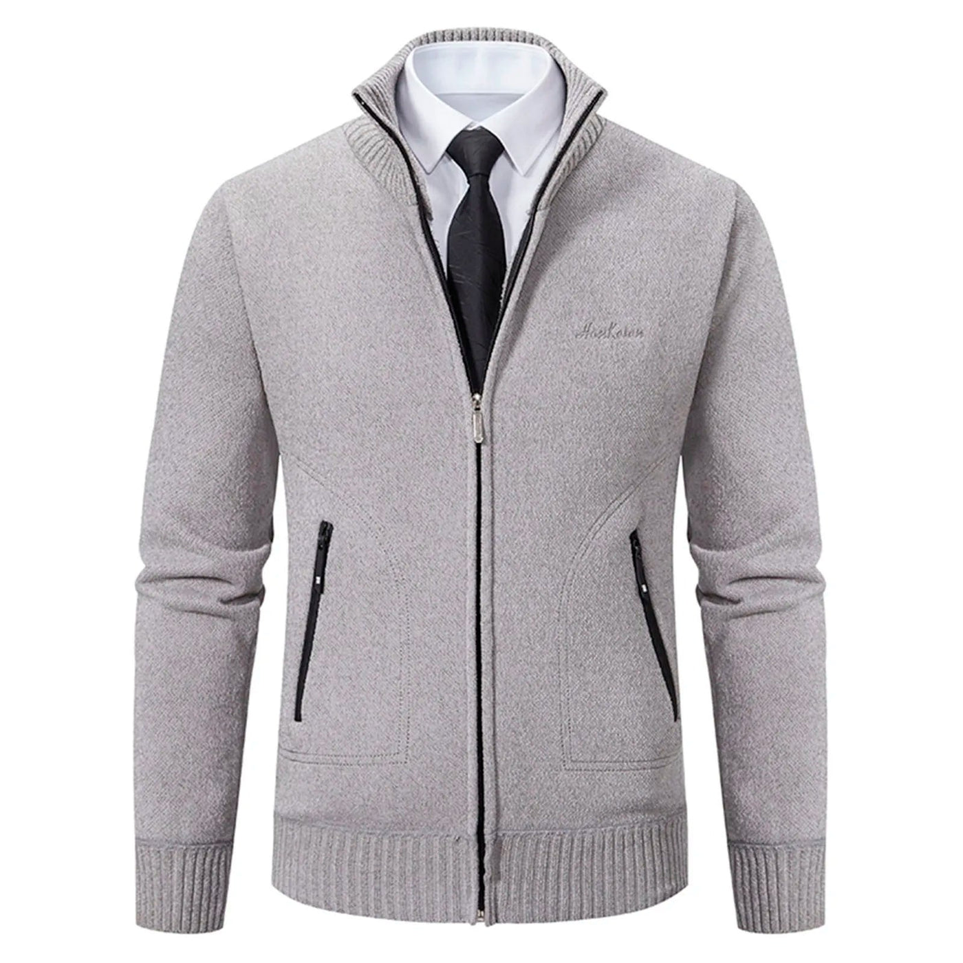 Victor - Chunky Knit Cardigan Fleece & Wool Blend for Men