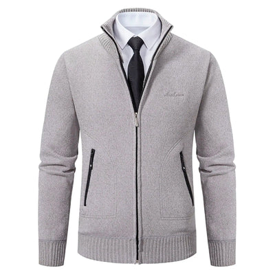 Victor - Chunky Knit Cardigan Fleece & Wool Blend for Men