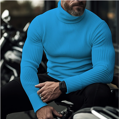 Milan – Breathable Turtleneck Ribbed Knit Jumper