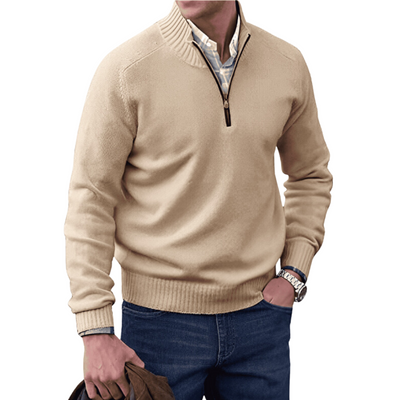 Logan – Quarter-Zip Pullover with High Collar for Men