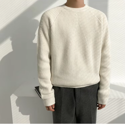 Grant – Relaxed Fit Cotton Knitted Jumper for Men