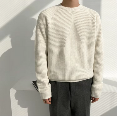 Grant – Relaxed Fit Cotton Knitted Jumper for Men