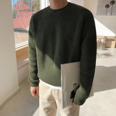 Grant – Relaxed Fit Cotton Knitted Jumper for Men
