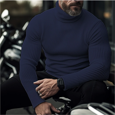 Milan – Breathable Turtleneck Ribbed Knit Jumper
