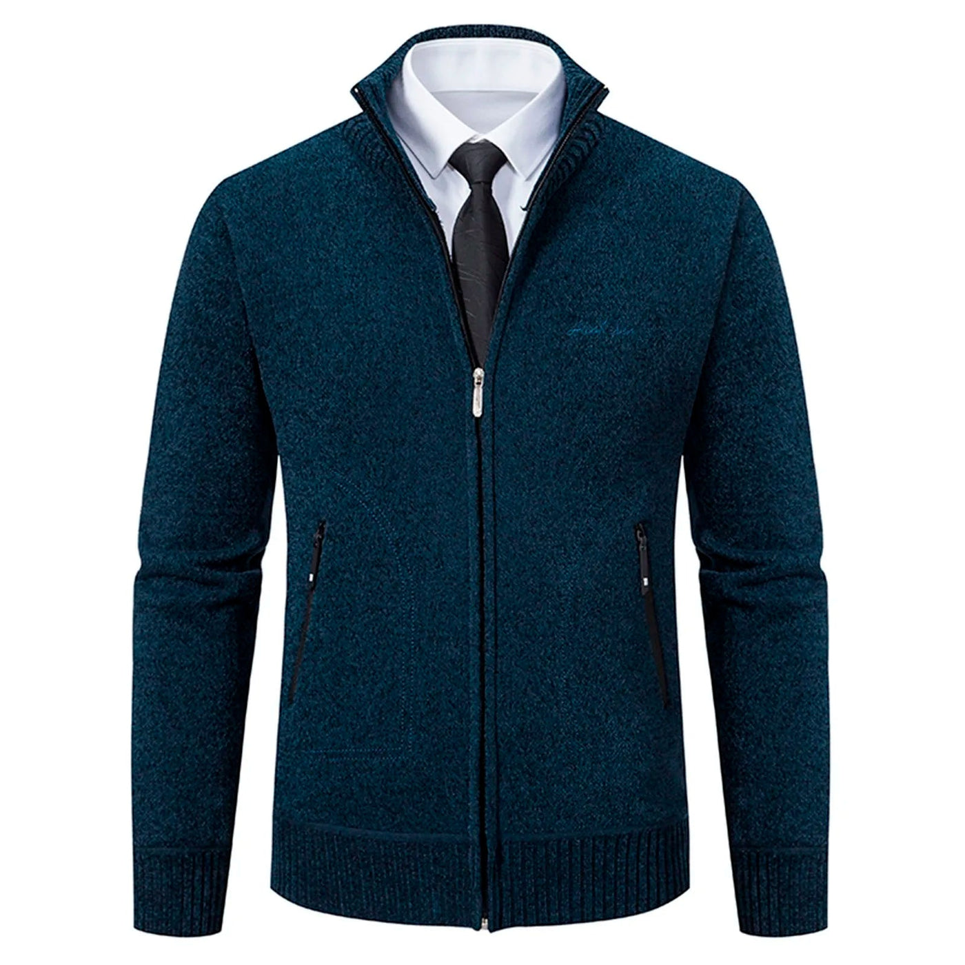 Victor - Chunky Knit Cardigan Fleece & Wool Blend for Men