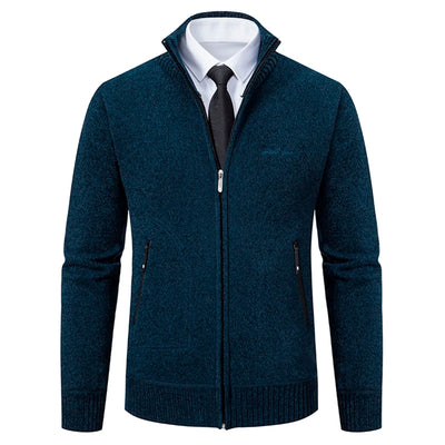 Victor - Chunky Knit Cardigan Fleece & Wool Blend for Men