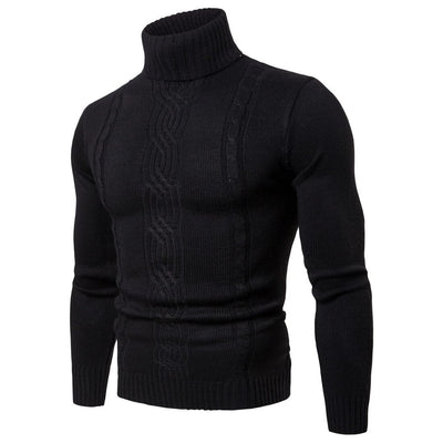 Rhys – Slim Fit Turtleneck Cable Knit Jumper for Men