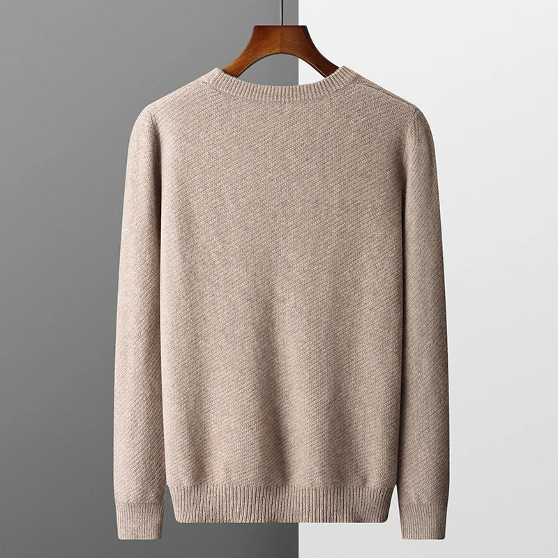 Theo – Wool Knitted Crewneck Jumper for Men