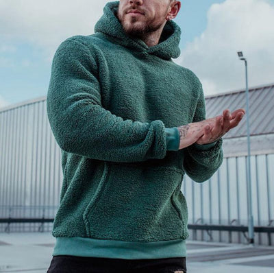 Jonas – Warm Fleece Hoodie with Front Pockets Men