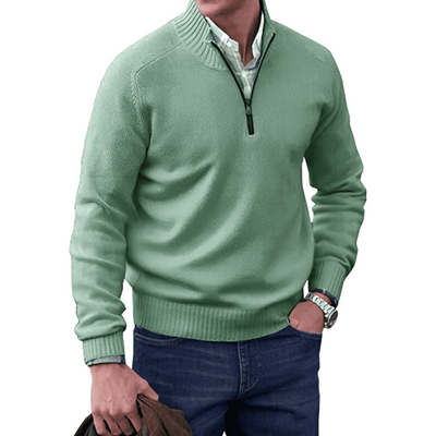 Logan – Quarter-Zip Pullover with High Collar for Men