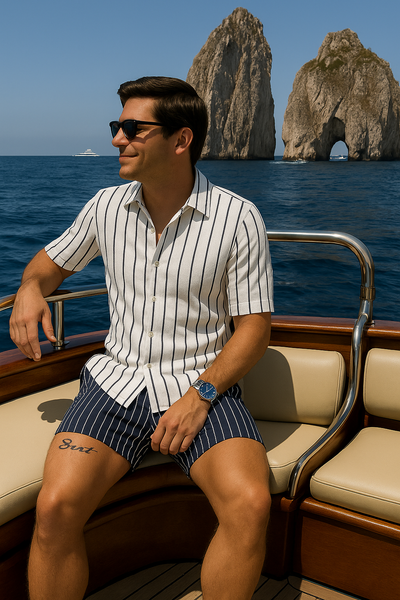 Christian - Classic Striped Short Sleeve Set