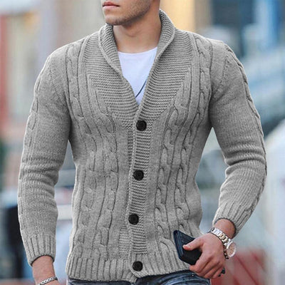 Harris – Chunky Knit Cardigan with Wool Blend for Men