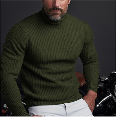 Jared – Slim Fit Turtleneck Jumper in Ribbed Knit Men