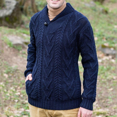 Cole – Relaxed Fit Cable Knit Cardigan Men