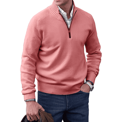Logan – Quarter-Zip Pullover with High Collar for Men