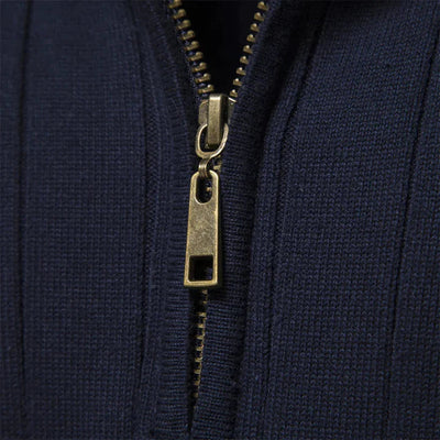 Evan – Ribbed Quarter-Zip Knit Jumper for Men