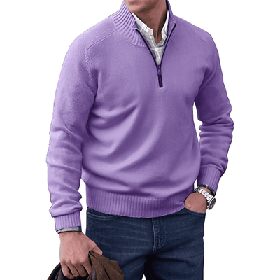 Logan – Quarter-Zip Pullover with High Collar for Men