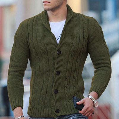 Harris – Chunky Knit Cardigan with Wool Blend for Men