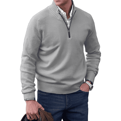 Logan – Quarter-Zip Pullover with High Collar for Men
