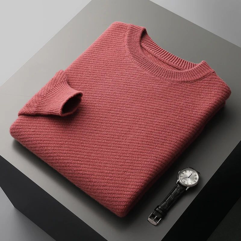 Theo – Wool Knitted Crewneck Jumper for Men