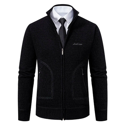 Victor - Chunky Knit Cardigan Fleece & Wool Blend for Men