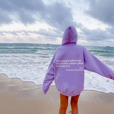 Nova – Trendy Hoodie with Quotes Print