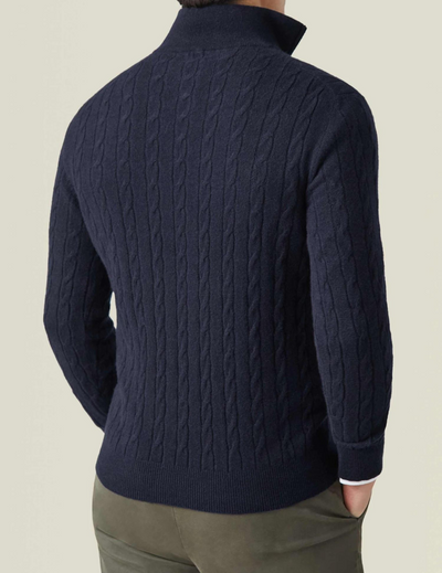 Grant – Quarter-Zip Cable Knit Jumper for Men